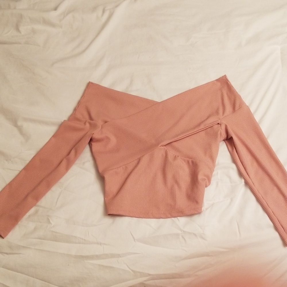 Blush pink crop top
